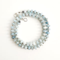 0--AQUAMARINE NECKLACE-16"