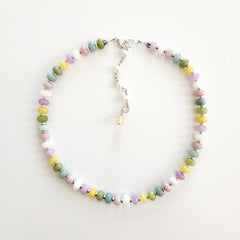 0--MELTING MOMENTS MULTI GEMSTONE NECKLACE-16"