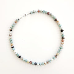 0--AMAZONITE NECKLACE-16"