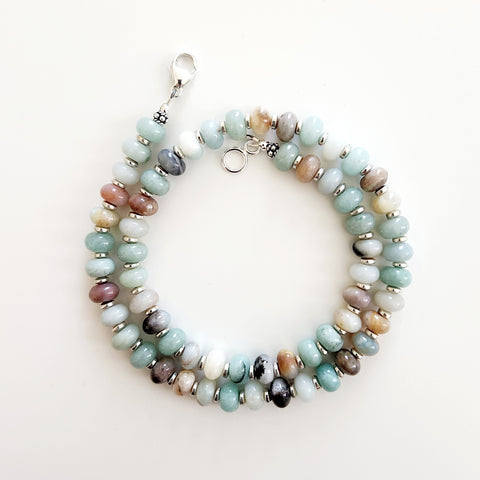 0--AMAZONITE NECKLACE-16"