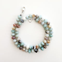 0--AMAZONITE NECKLACE-16"