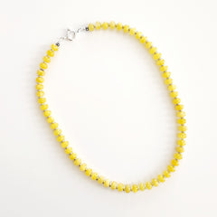 0--"LEMONDROPS" YELLOW JADE NECKLACE-18"