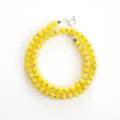 0--"LEMONDROPS" YELLOW JADE NECKLACE-18"