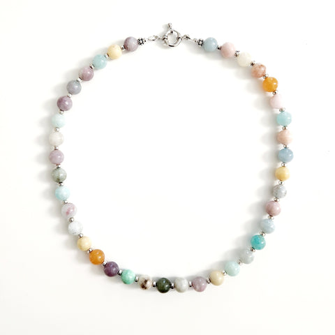 0--CHAKRA GEMSTONE NECKLACE-16"