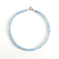 LT BLUE AGATE NECKLACE-16"