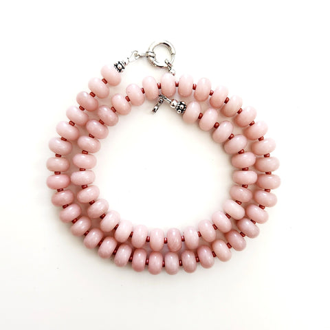 PINK OPAL NECKLACE-16"