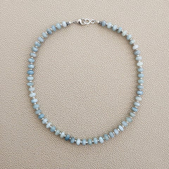 AQUAMARINE NECKLACE-16"