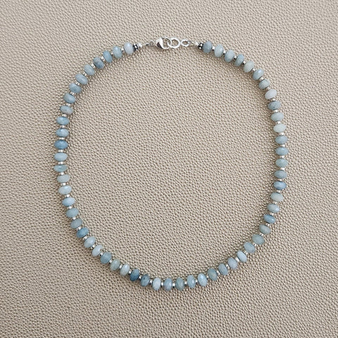 AQUAMARINE NECKLACE-16"