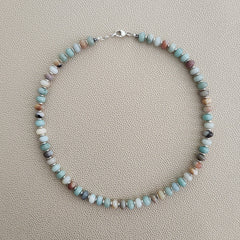 0--AMAZONITE NECKLACE-16"