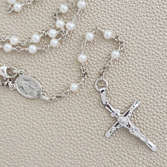 ROSARY WHITE PEARLS (4MM) ROSARY