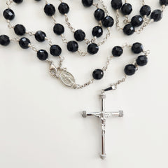 ROSARY BLACK ONYX GEMSTONE (8MM)