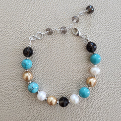 TURQUOISE GEMSTONE MIX BRACELET