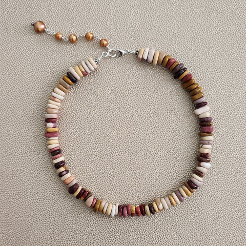 MOOKAITE JASPER NECKLACE--16"