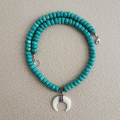 CRESCENT MOON NECKLACE--18"
