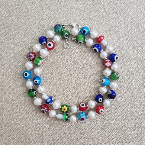 0--EYE SEE BEADED NECKLACE--24"