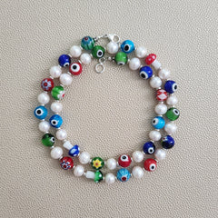 0--EYE SEE BEADED NECKLACE--24"