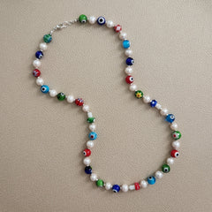 0--EYE SEE BEADED NECKLACE--24"