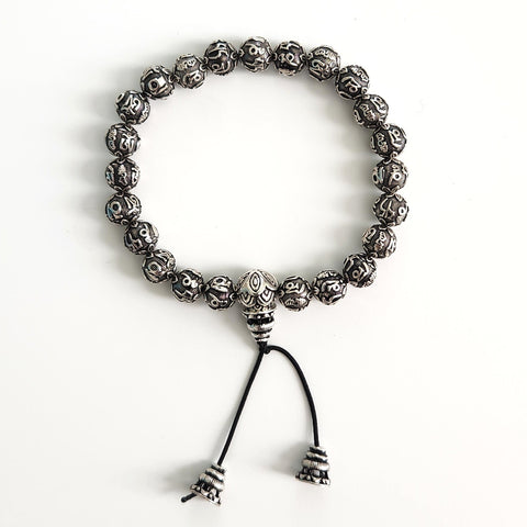 925 SILVER MALA BEAD BRACELET
