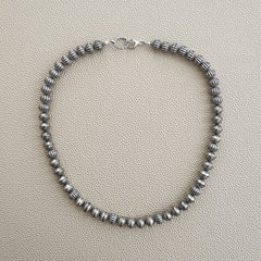 SOUTHWEST 925 SILVER BEAD NECKLACE-16"