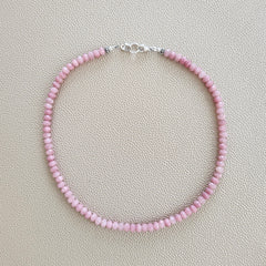 0--MINI PINK OPAL NECKLACE--16"
