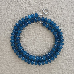 0--DARK BLUE JADE NECKLACE--20"