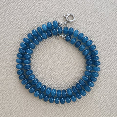 0--DARK BLUE JADE NECKLACE--20"