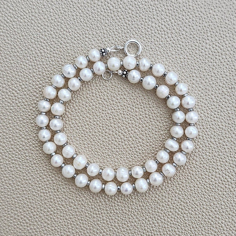 0--WHITE PEARL NECKLACE--16"