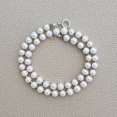 0--WHITE PEARL NECKLACE--16"