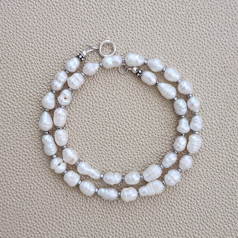 0--MINI BAROQUE PEARL NECKLACE--16"