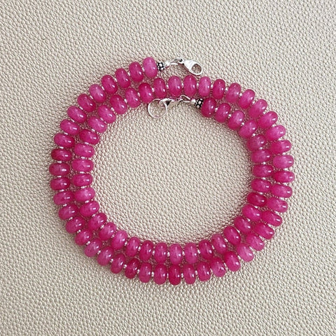 0--FUCHSIA JADE NECKLACE--20"