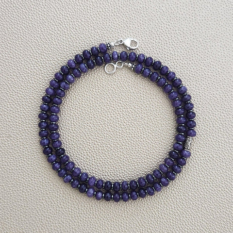 PURPLE JADE NECKLACE-22"