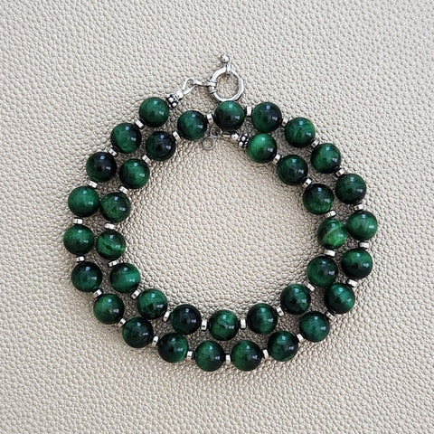 0--GREEN TIGERS EYE NECKLACE--16"