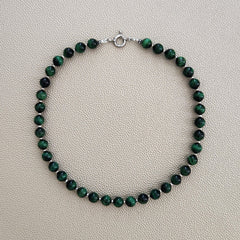 0--GREEN TIGERS EYE NECKLACE--16"