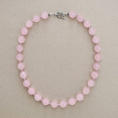 0--ROSE QUARTZ NECKLACE--18"