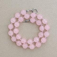 0--ROSE QUARTZ NECKLACE--18"