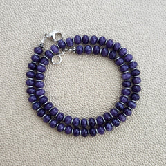 0--PURPLE JADE NECKLACE-16"