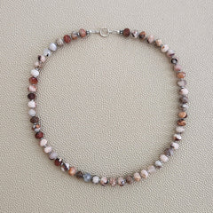 0--SAKURA AGATE NECKLACE--16"