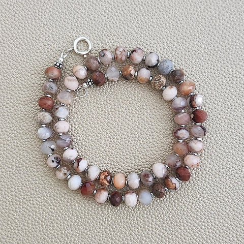 0--SAKURA AGATE NECKLACE--16"