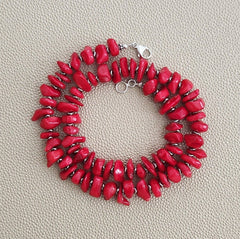 0--RED CORAL NECKLACE--18"