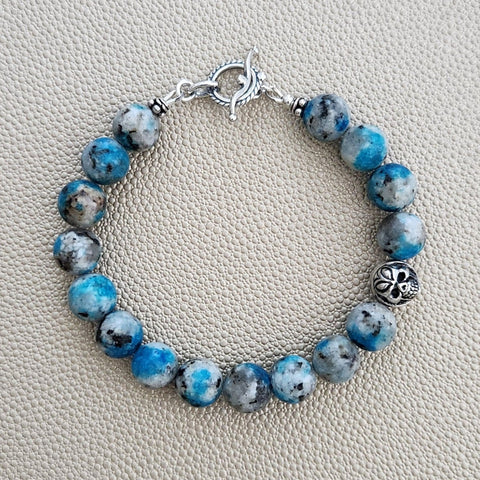 K2 GEMSTONES W/ 925 SKULL BRACELET