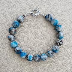 K2 GEMSTONES W/ 925 SKULL BRACELET