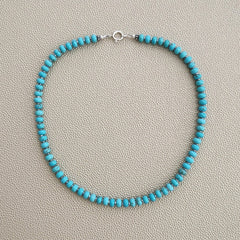 0--MAGNESITE TURQUOISE NECKLACE--16"