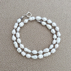 0--MINI BAROQUE PEARL NECKLACE--16"