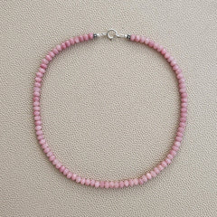 0--MINI PINK OPAL NECKLACE--16"