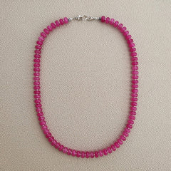 0--FUCHSIA JADE NECKLACE--20"