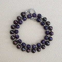 AMETHYST & PEARL NECKLACE--16"