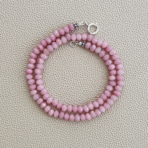 0--MINI PINK OPAL NECKLACE--16"