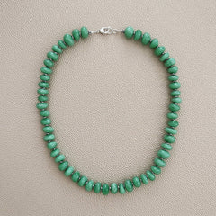 0--GREEN AVENTURINE NECKLACE--18"