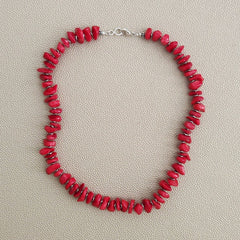 0--RED CORAL NECKLACE--18"