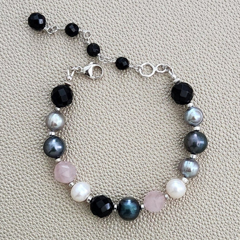 BLACK ONYX GEMSTONE MIX BRACELET